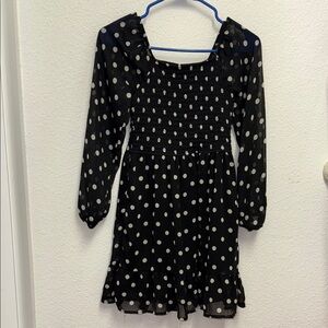 🖤 Art Class Black & White Polka Dot Dress (Girls L 10/12)